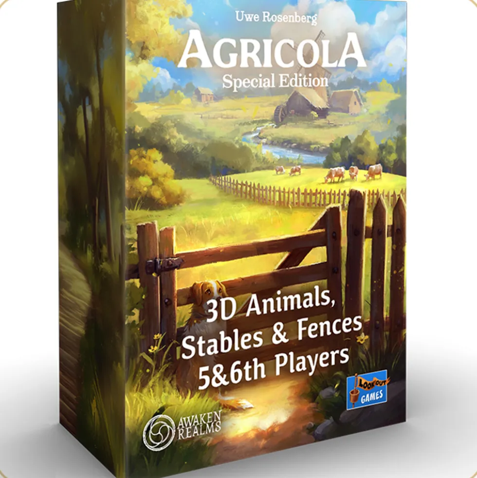 Agricola: Trójwymiarowe zwierzęta, stajnie i płoty – zestaw 5. i 6. gracza z Sundrop
