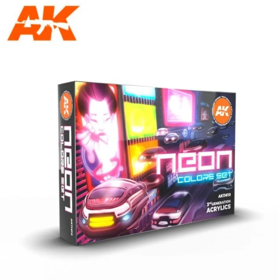 AK Interactive Neon Colors Paint Set