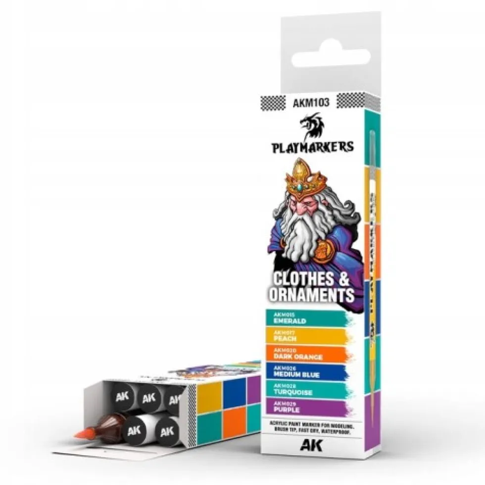 AK Interactive Playmarkers - Clothes & Ornaments 6 szt.