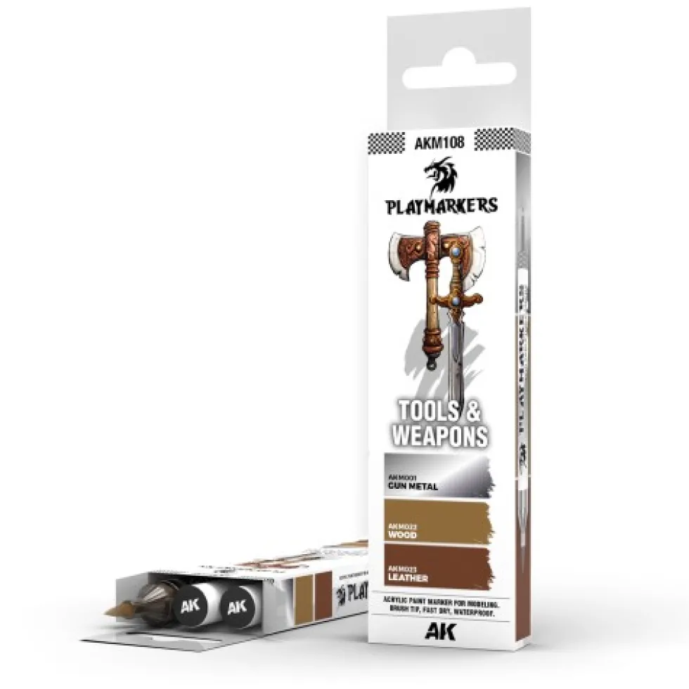 AK Interactive Playmarkers - Tools & Weapons 3 szt.