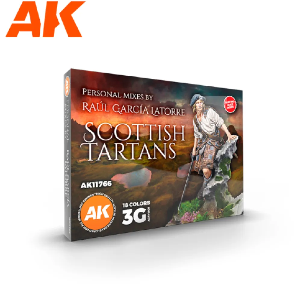 AK Interactive Signature set: Raul Garcia Latorre Personal Mixes - Scottish Tartans paint set