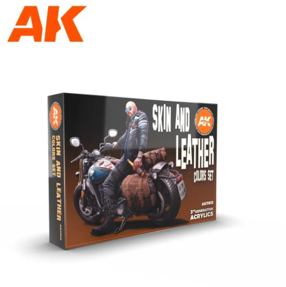 AK Interactive Skin and Leather Colors Paint Set