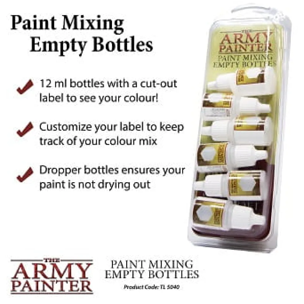 Army Painter: puste buteleczki (Empty Mixing Bottles)