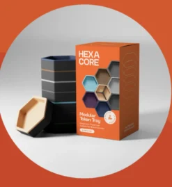 Board Geek Fox: Magnetyczne sześciokątne tacki na tokeny - earth colors (8 sztuk)