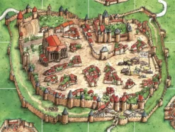 Carcassonne: kafelek startowy Miasto (1. edycja)