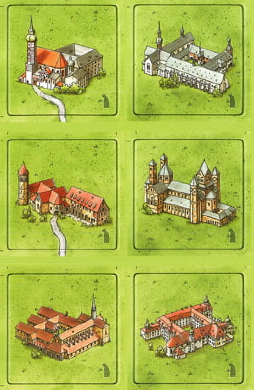 Carcassonne: Niemieckie klasztory (Die Klöster)(1. edycja)