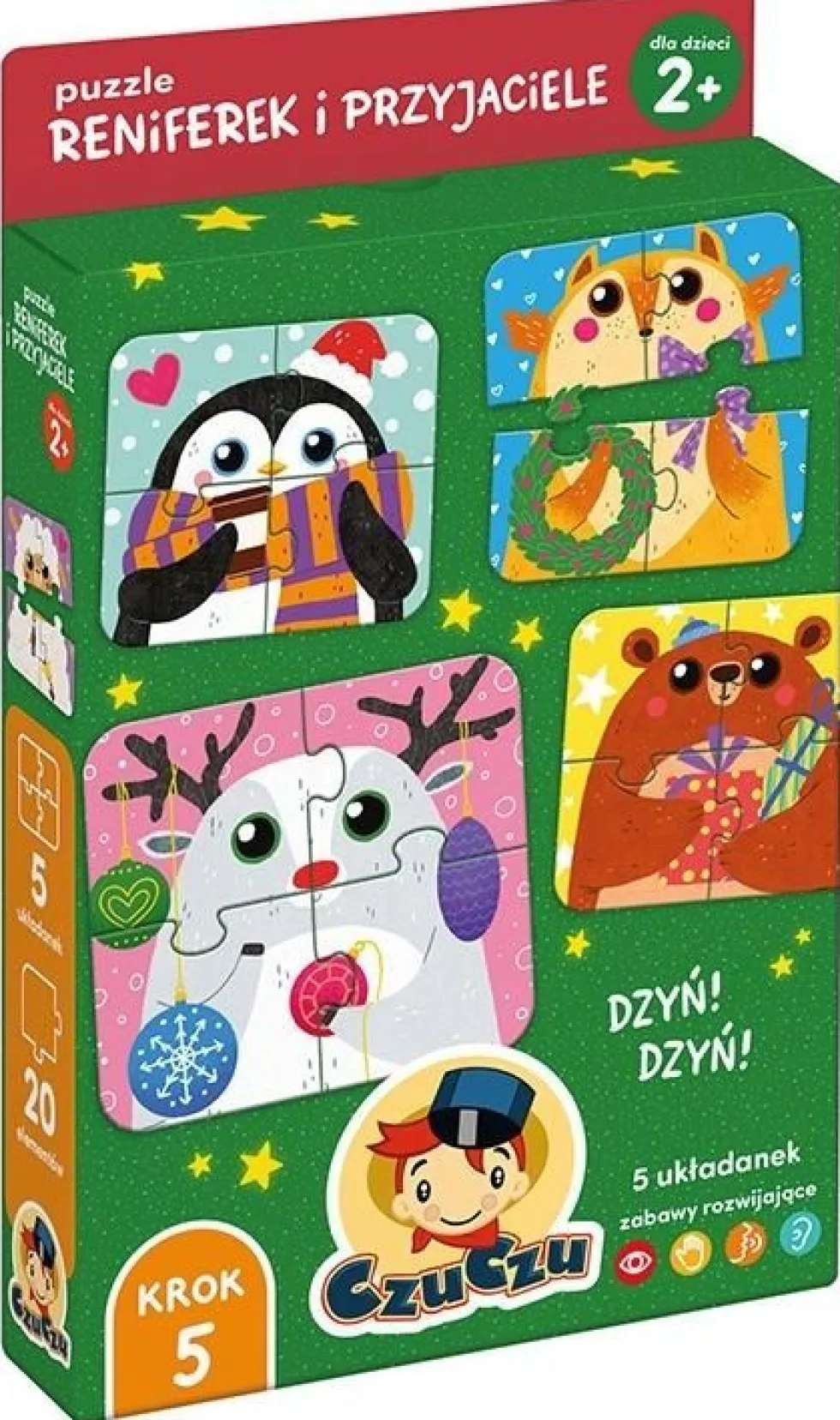 Czuczu: Puzzle - Reniferek i przyjaciele 2+