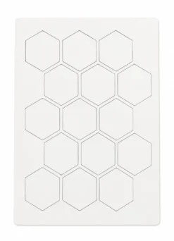 Czysty kafelek hex 30mm w wyprasce (15 sztuk)