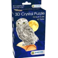 3D Crystal Puzzle 42: Sowa szara