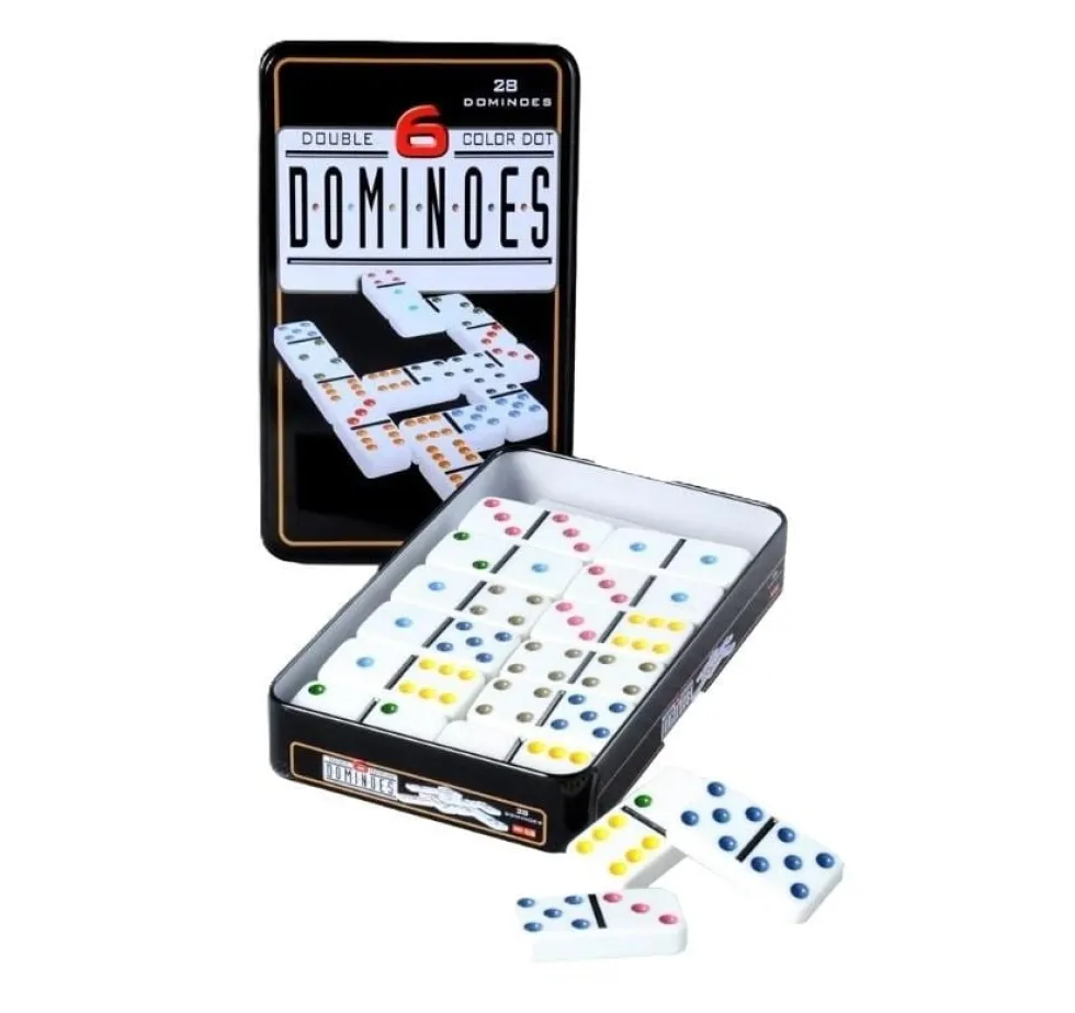 Domino Double 6 w metalowym pudełku