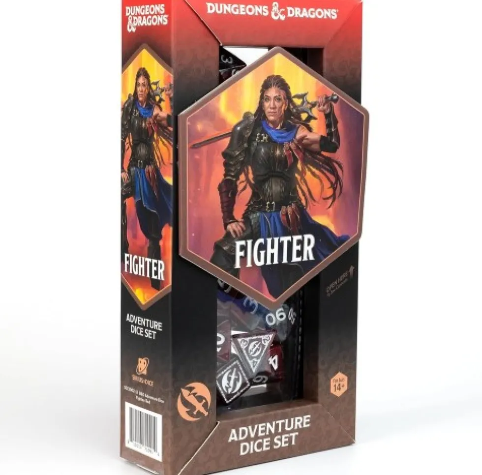 Dungeons & Dragons - zestaw kości Adventure (Fighter: Red)