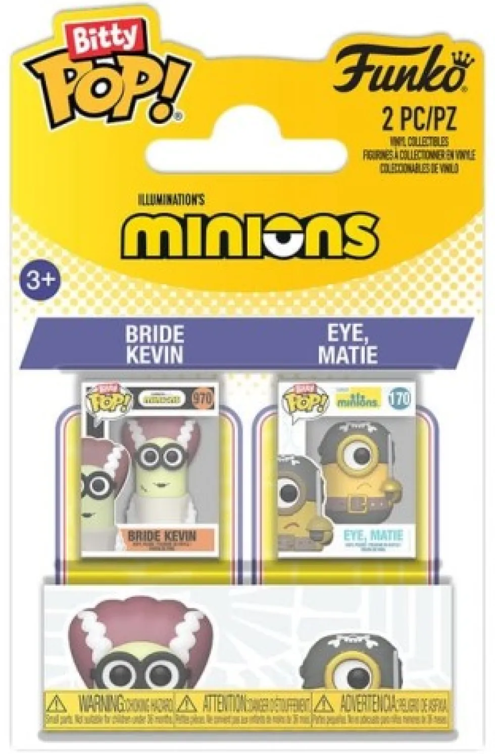 Funko Bitty POP Minions: 2-Pack Bride Kevin & Eye, Matie
