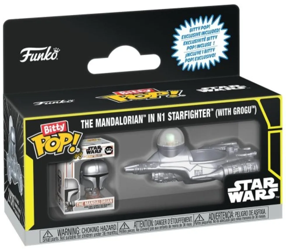 Funko Bitty POP! Star Wars: Mandalorian in N1 Starfighter with Grogu