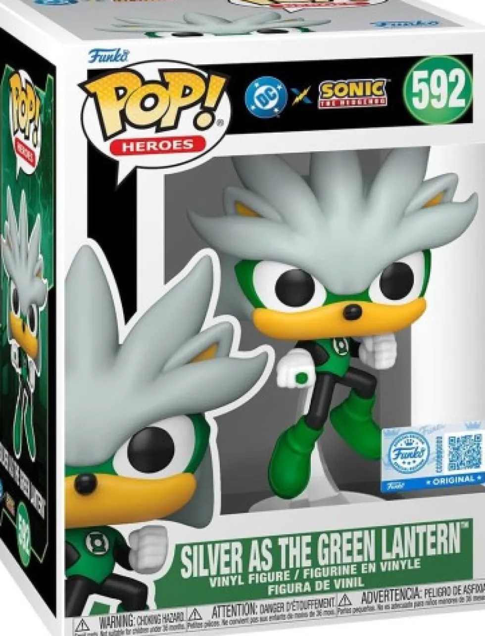 Funko POP DC's Justice League and Sonic the Hedgehog: Silver as The Great Lantern