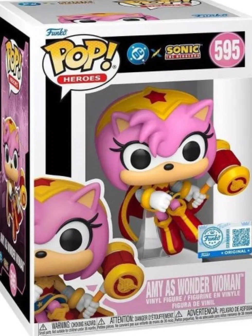Funko POP DC x Sonic the Hedgehog: Amy as Wonder Woman