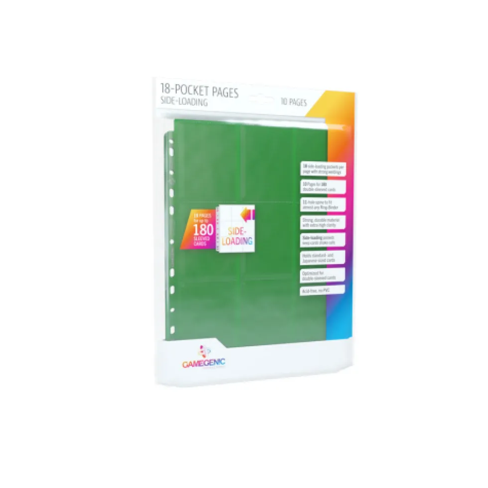 Gamegenic: 18-Pocket Pages Sideloading - zielone (10 szt)