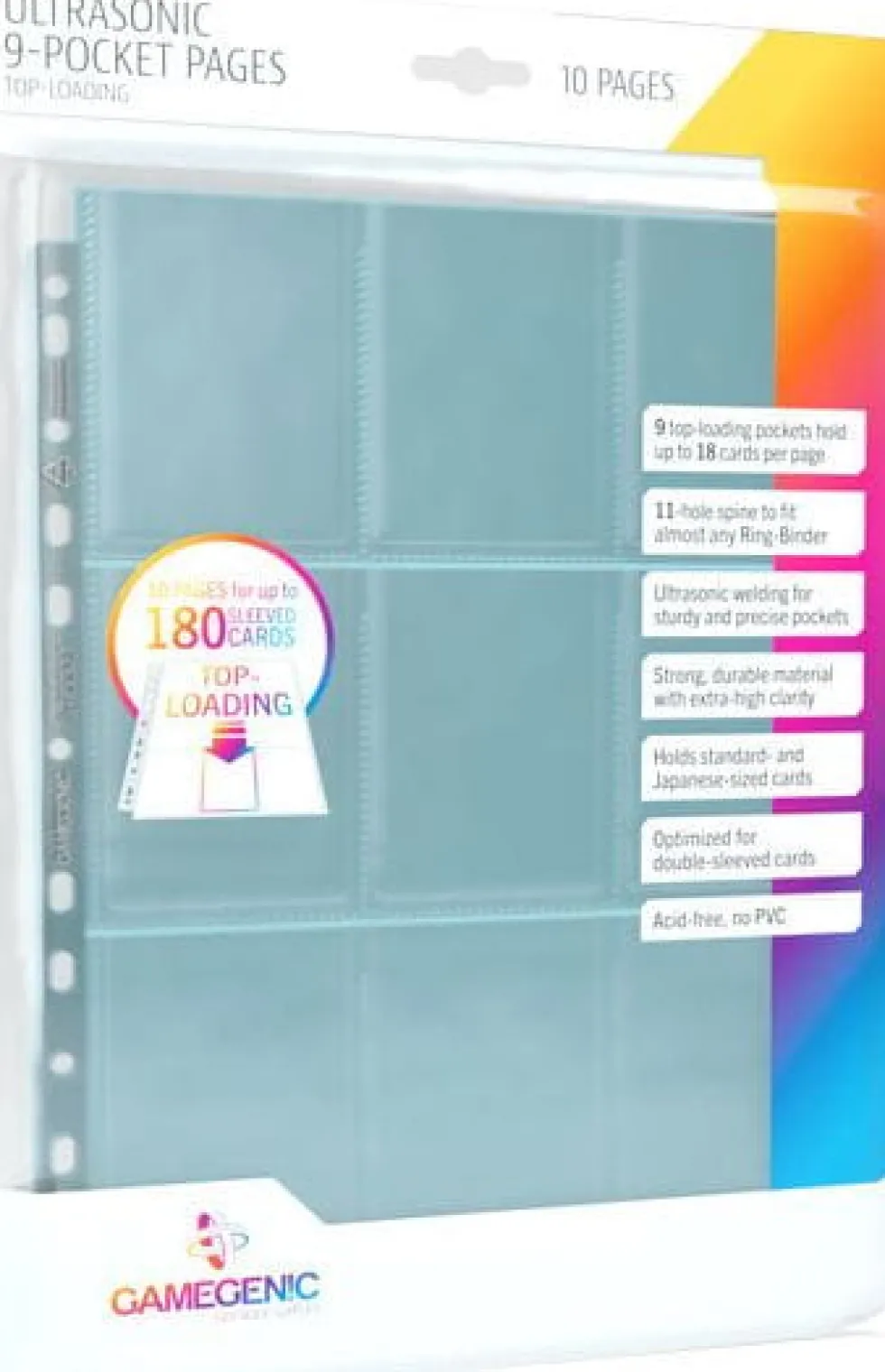 Gamegenic: Ultrasonic 9-Pocket Pages Toploading (10 szt)