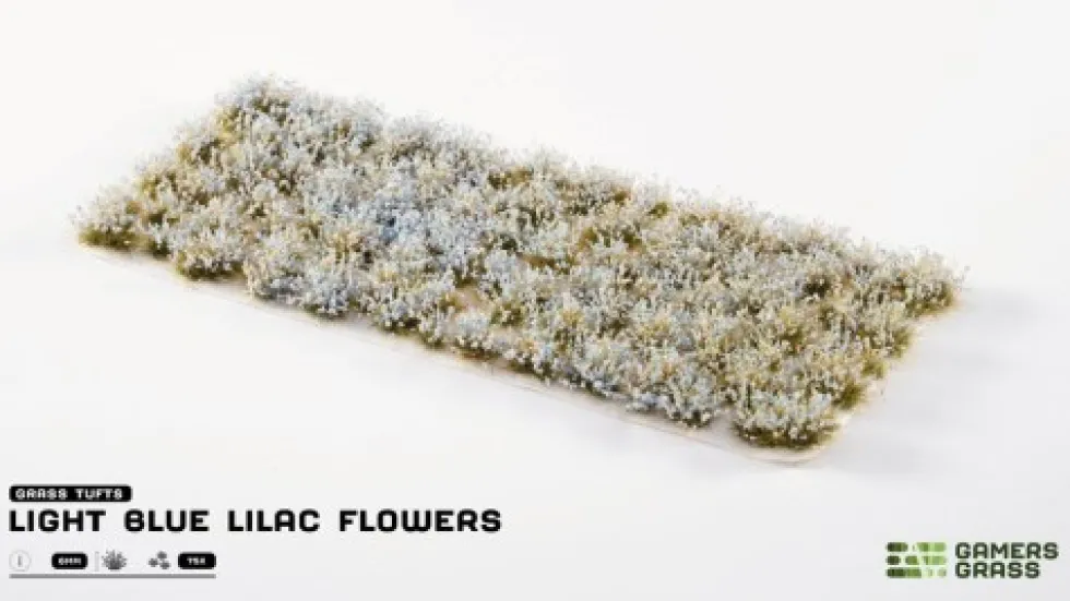 Gamers Grass: Light Blue Lilac Flowers (6 mm)