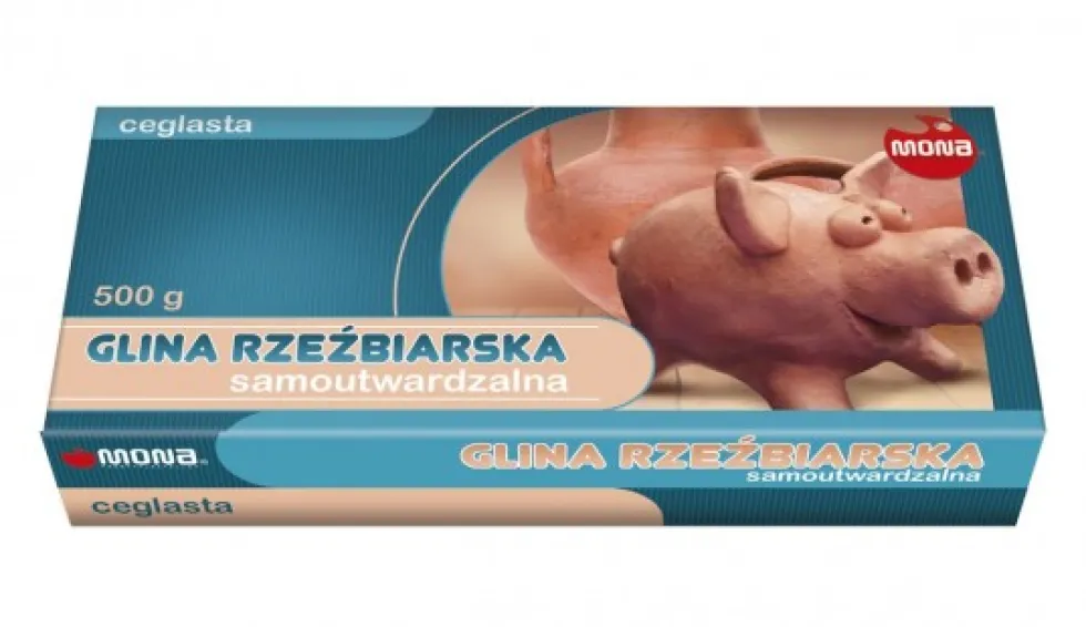 Glina rzeźbiarska: ceglasta samoutwardzalna 500g