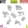 Green Stuff World: Animals - War Dogs (9 elementów)