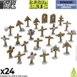 Green Stuff World: Dungeons & Fantasy - Drewniane krzyże z okopów (24 elementy)