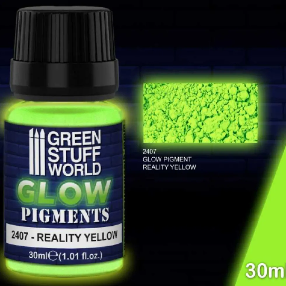Green Stuff World: Glow pigments - Reality yellow-green