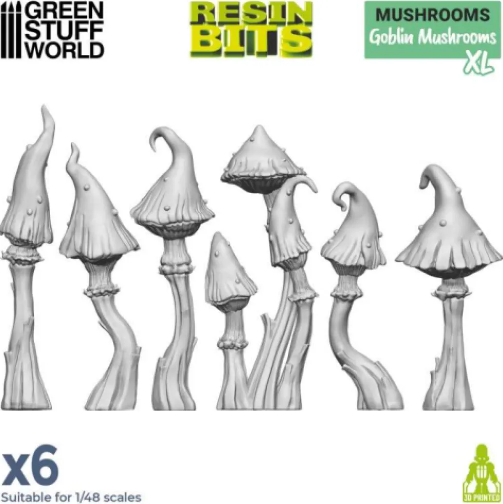 Green Stuff World: Goblińskie grzyby XL (6 elementów)
