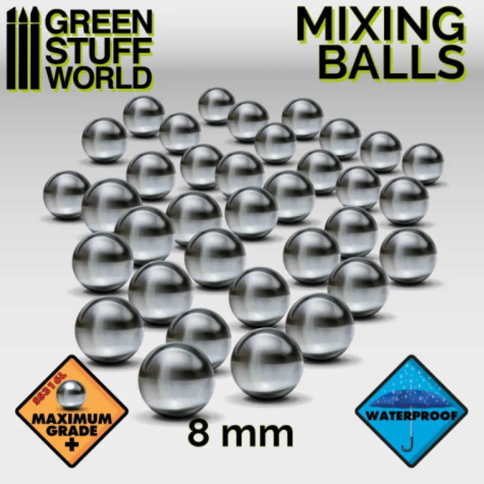 Green Stuff World: Kulki do mieszania farby ze stali nierdzewnej 8mm