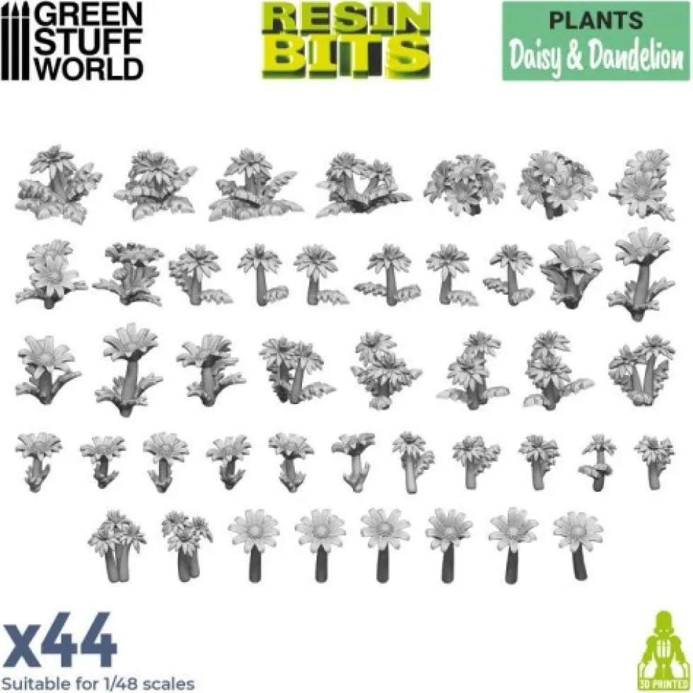 Green Stuff World: Kwiatki - Stokrotka i Jaskier (44 elementów)
