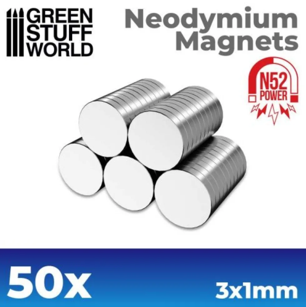 Green Stuff World: Magnesy Neodymowe 3x1mm - 50 szt. (N52)