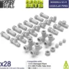 Green Stuff World: Modern & Sci-fi - Rury modułowe - 28 elementów (Modular pipes)