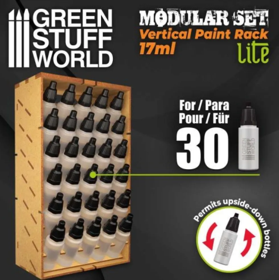 Green Stuff World: Modułowy stojak na 30 farbek - pionowy