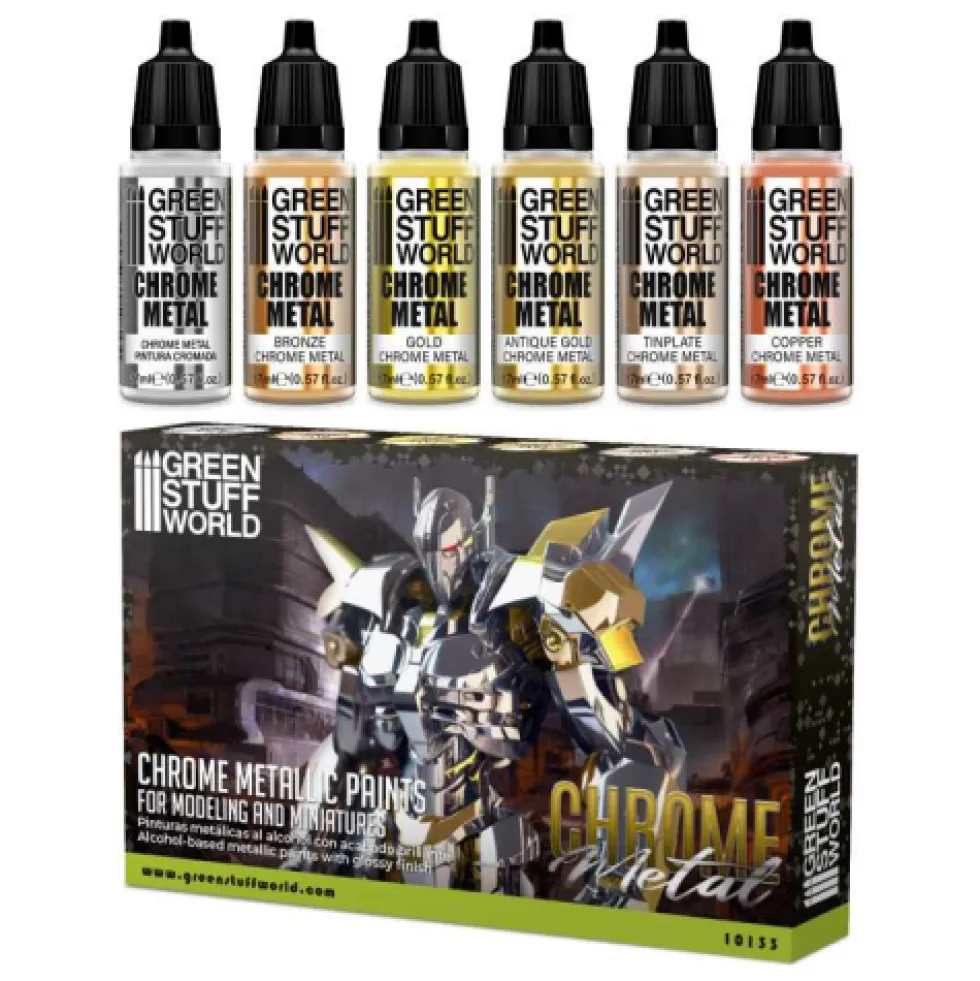 Green Stuff World: Paint Set - Chrome