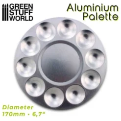 Green Stuff World: Paleta aluminiowa okrągła - 10 wgłębień