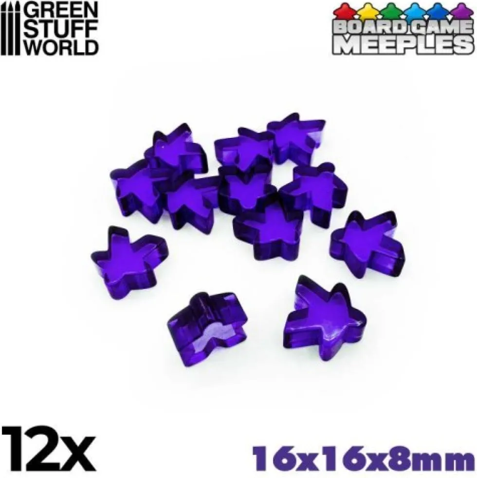 Green Stuff World: pionki 16x16x8mm - fioletowe