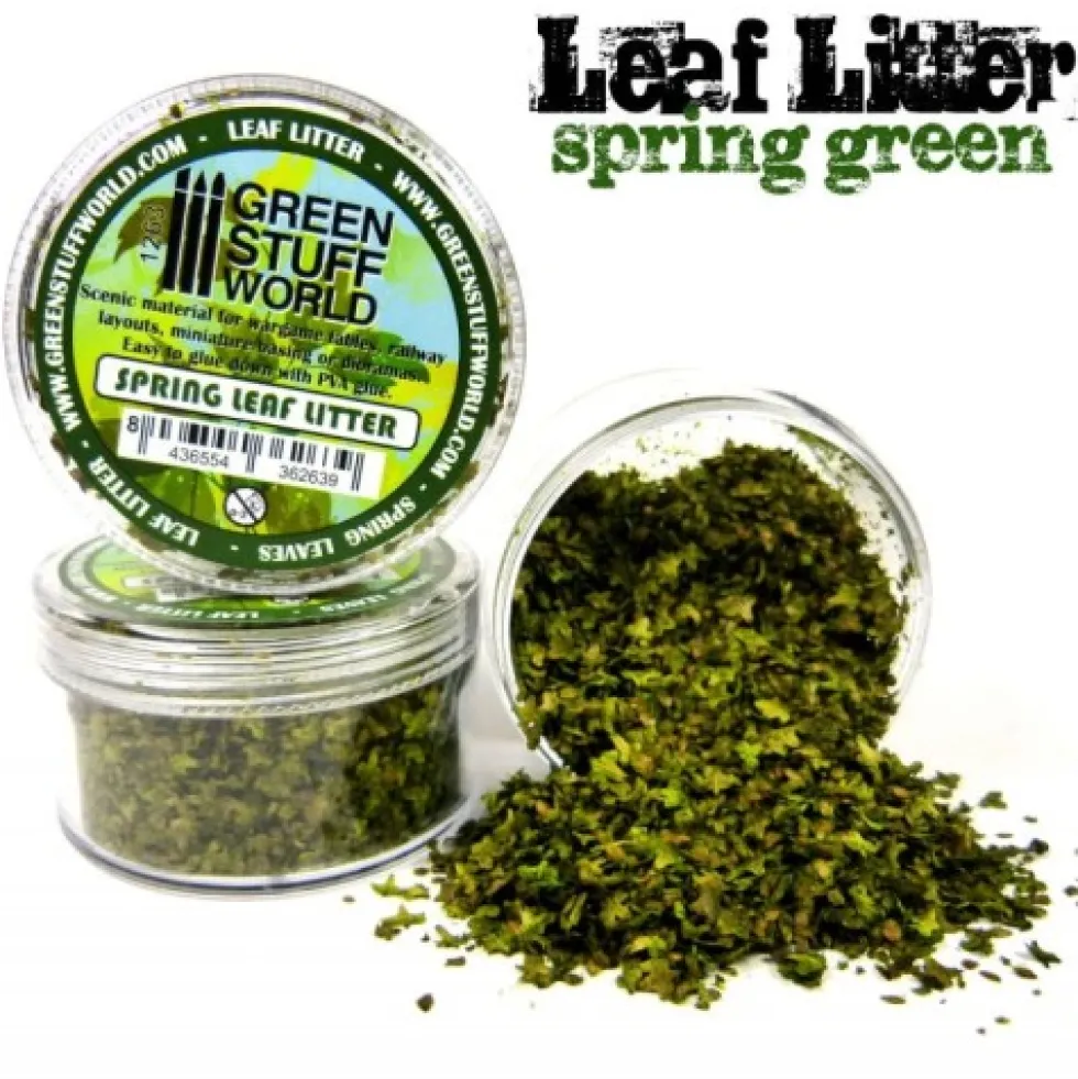 Green Stuff World: Posypka modelarska - Ściółka z Liści - Spring green