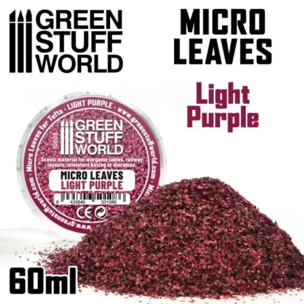 Green Stuff World: Posypka modelarska - Miniaturowe liście - Light Purple