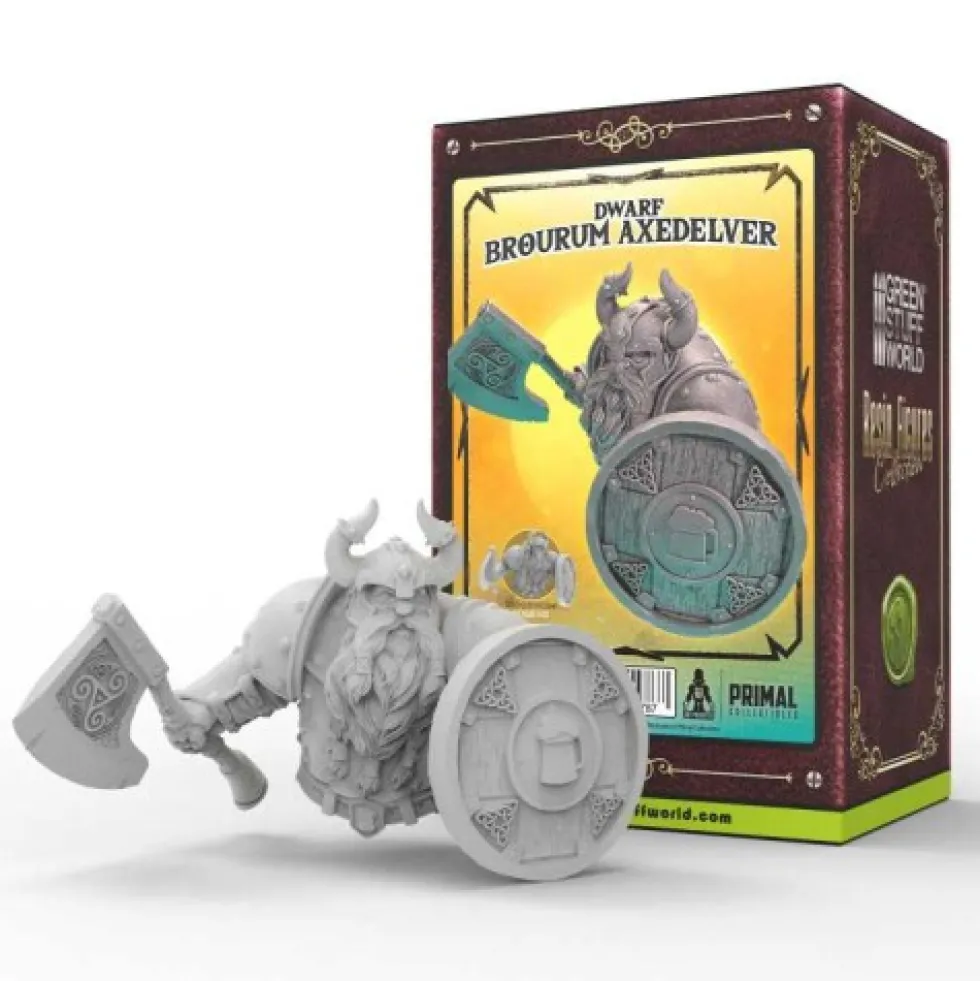 Green Stuff World: Primal Collectibles - Dwarf Brourum Axedelver