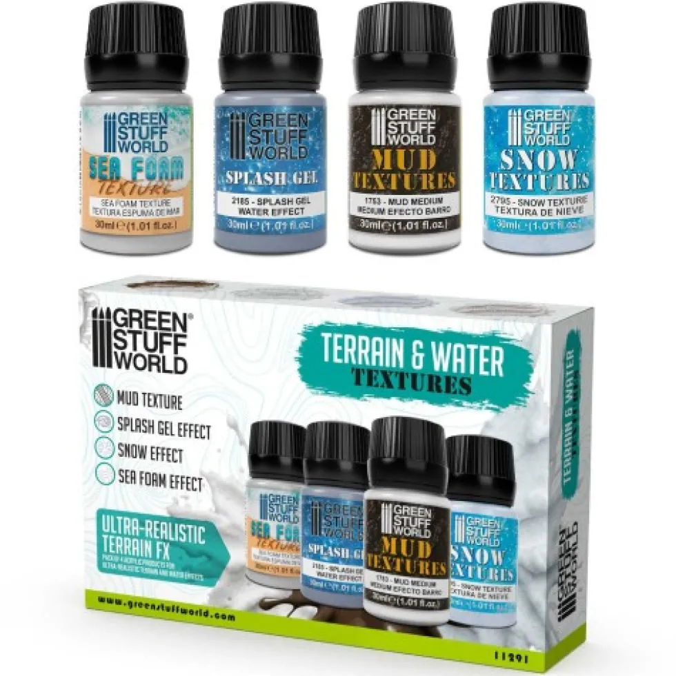 Green Stuff World: Terrain & Water Textures - Aquatic set 4x30ml