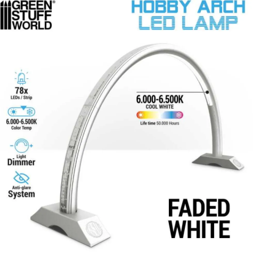 Green Stuff World: Łukowa Lampa LED - Faded White