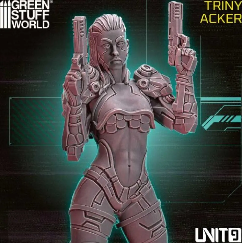 Green Stuff World: UNIT9 Cyberpunk - Triny Acker 54mm