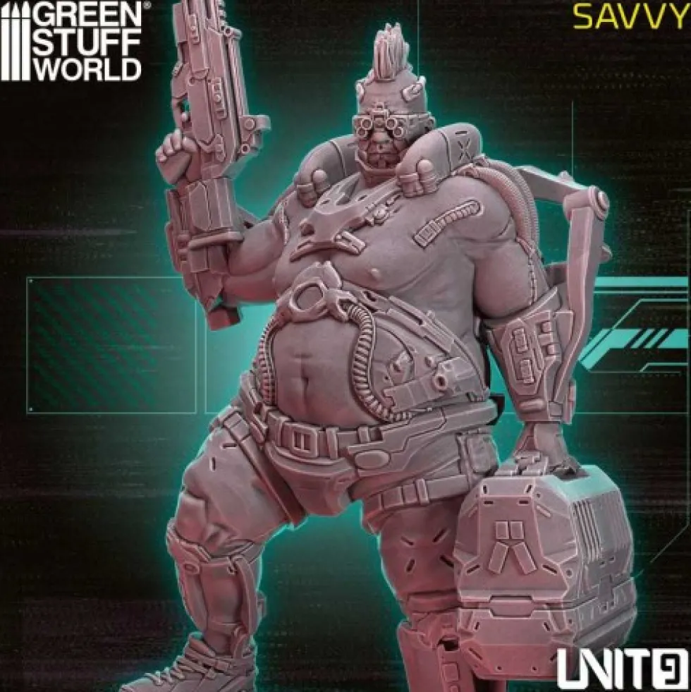 Green Stuff World: UNIT9 Cyberpunk - Savvy 54mm