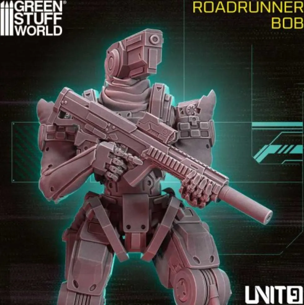 Green Stuff World: UNIT9 Cyberpunk - Roadrunner Bob 54mm