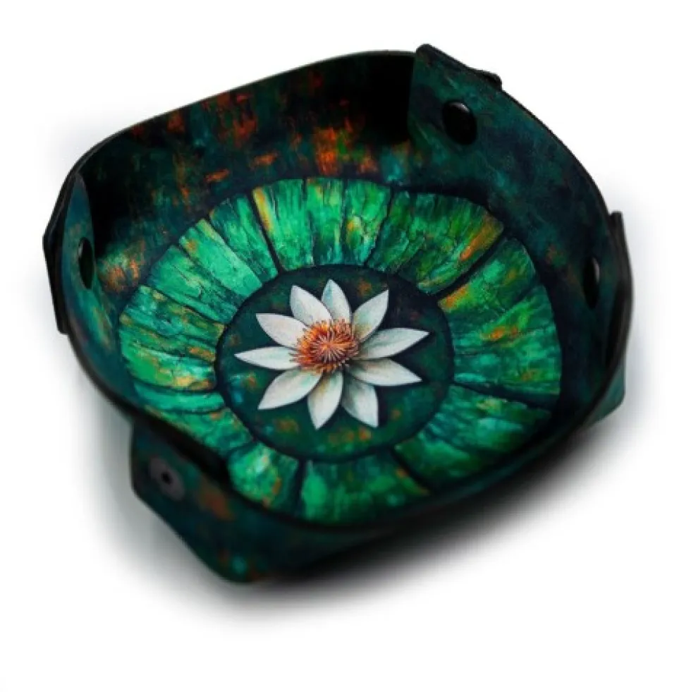 Gumowy zasobnik do gier - Lilia Wodna 15 cm x 15 cm