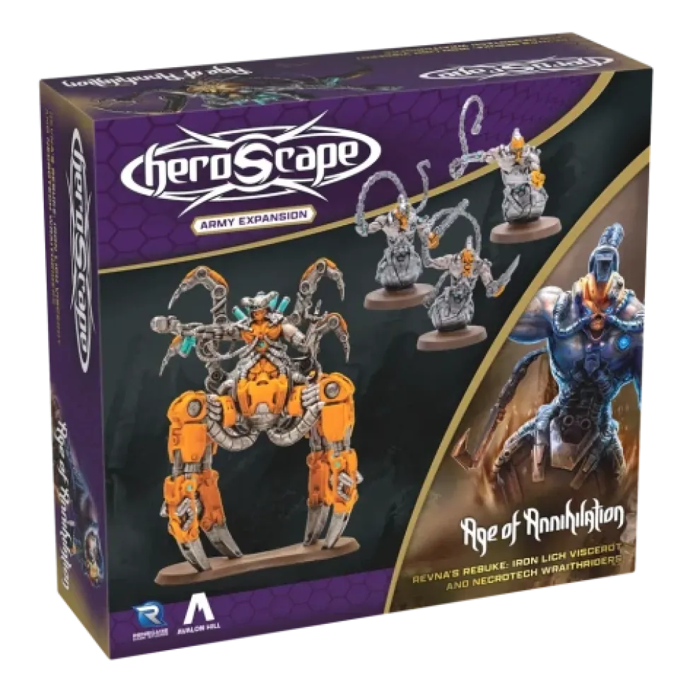 Heroscape: Revna's Rebuke – Iron Lich Viscerot and Necrotech Wraithriders Army Expansion