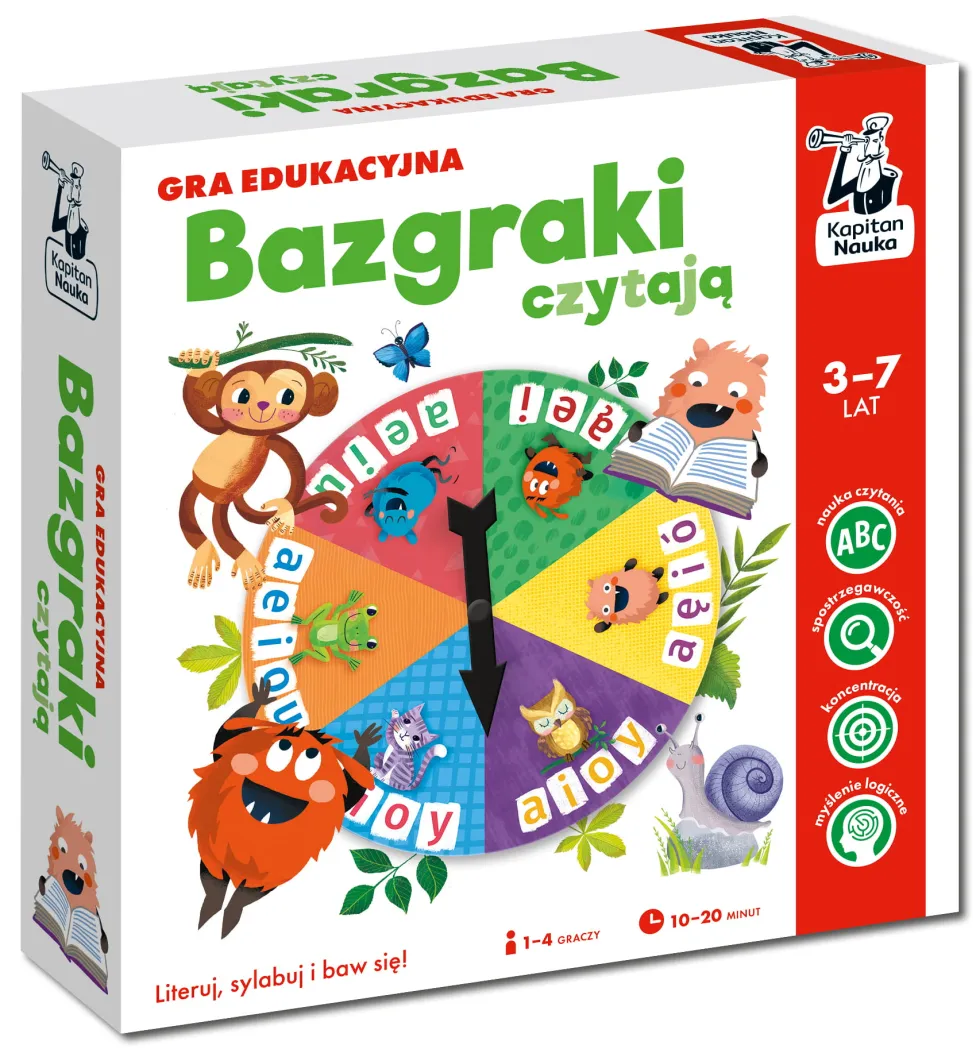 Kapitan Nauka: Bazgraki czytają - Gra edukacyjna