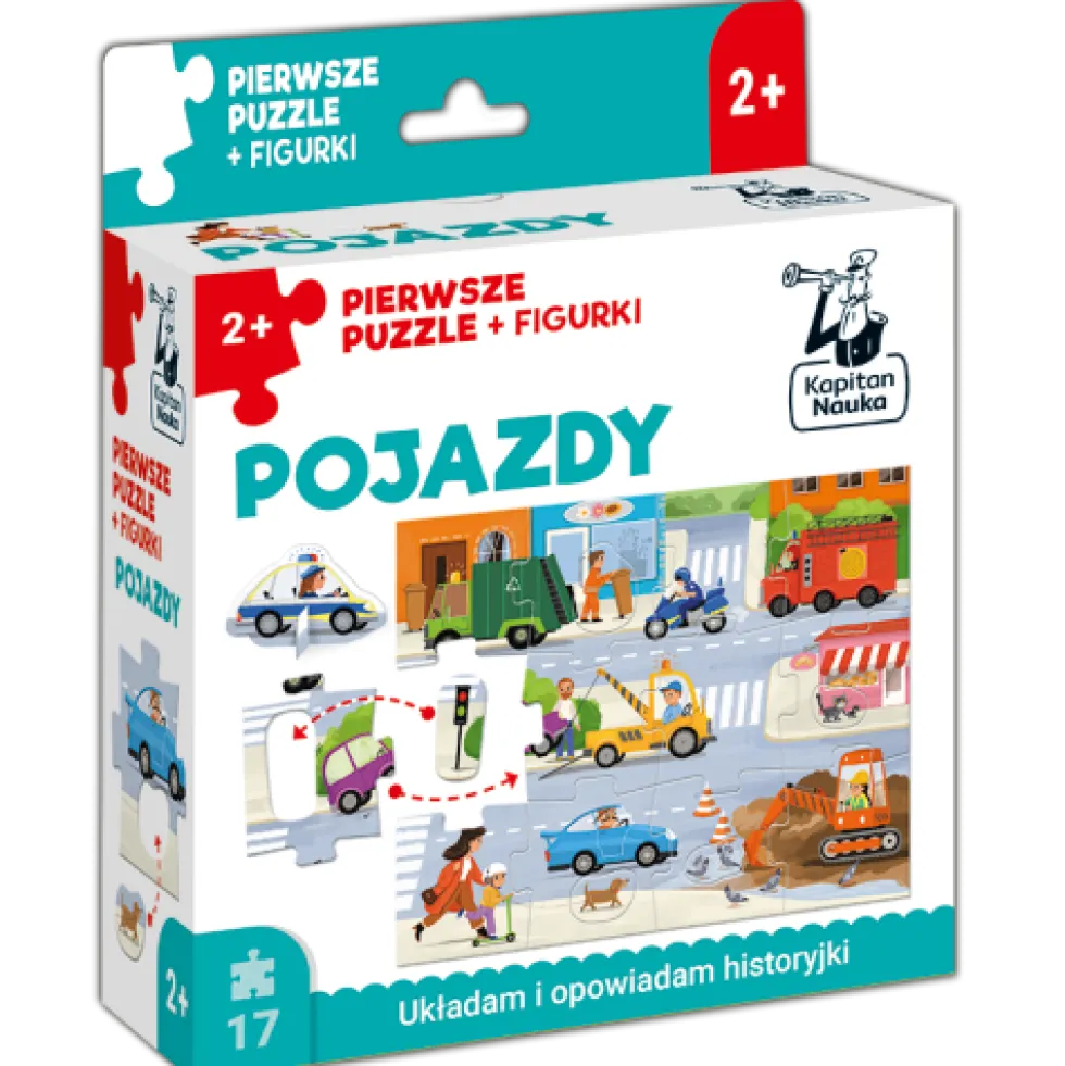 Kapitan Nauka: Pierwsze puzzle + figurki. Pojazdy