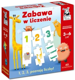 Kapitan Nauka: Zabawa w liczenie 1, 2, 3, poznaję liczby - Układanka edukacyjna 3+