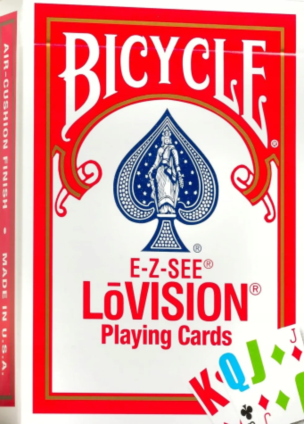 Karty do gry Bicycle: E-Z-SEE LoVision - red