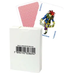 Karty do gry: Copag 4 Corner Jumbo poker cards in white box - czerwone